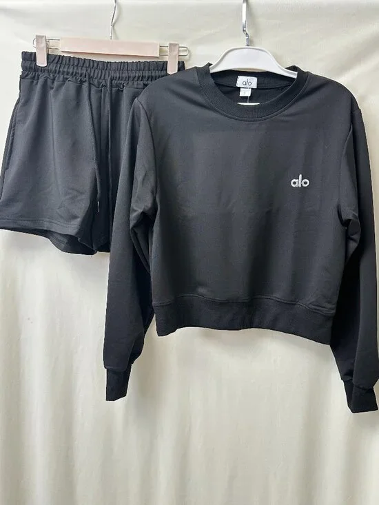ALO Black Sweat Shorts — Size S - Picture 2 of 3